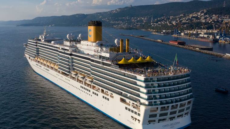 Costa Deliziosa cruise ship at sea