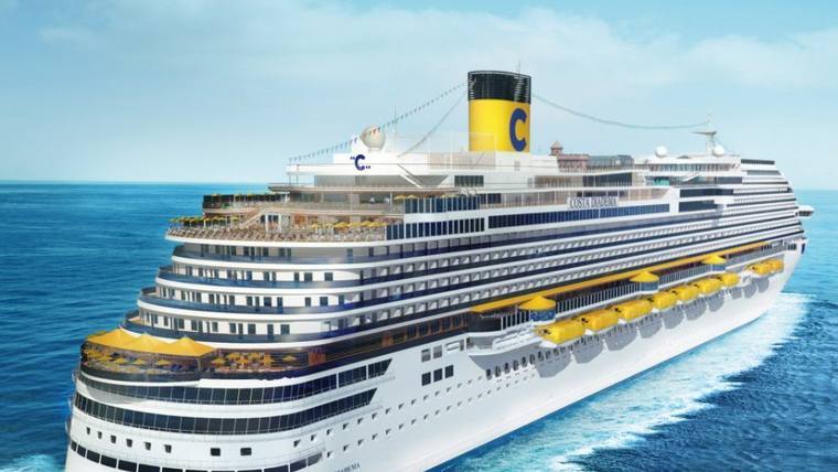 Costa Diadema cruise ship at sea