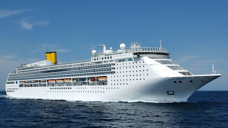Costa Fascinosa cruise ship at sea