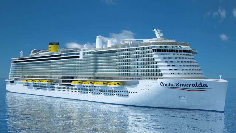 Costa Smeralda cruise ship at sea
