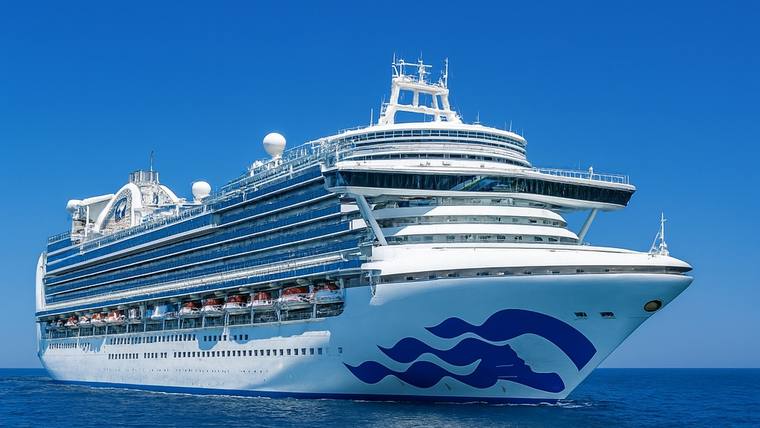 Crown Princess cruise ship at sea