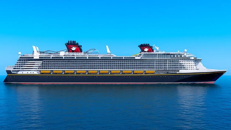 Disney Adventure cruise ship at sea