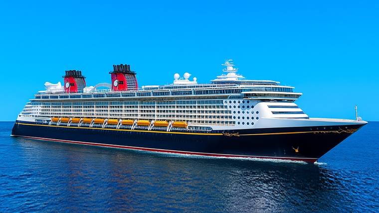 Disney Destiny cruise ship at sea