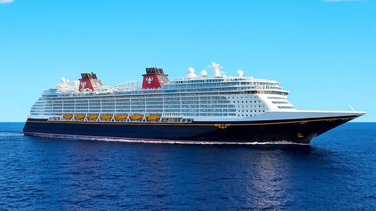 Disney Wish cruise ship at sea