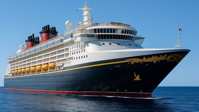 Disney Wonder cruise ship at sea