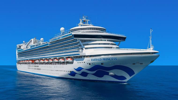 Emerald Princess cruise ship at sea