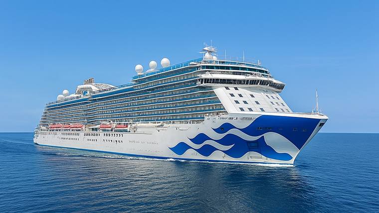Enchanted Princess cruise ship at sea