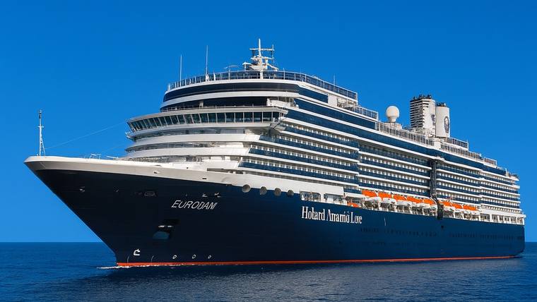 MS Eurodam cruise ship at sea