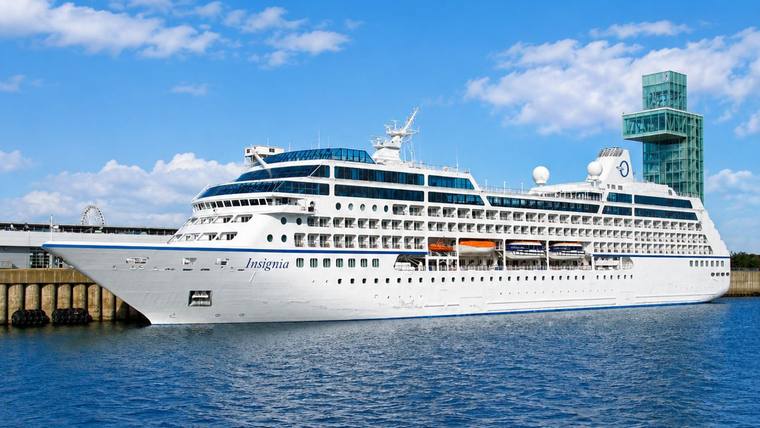 Insignia cruise ship at sea