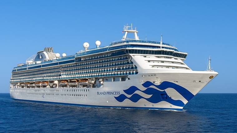 Island Princess cruise ship at sea