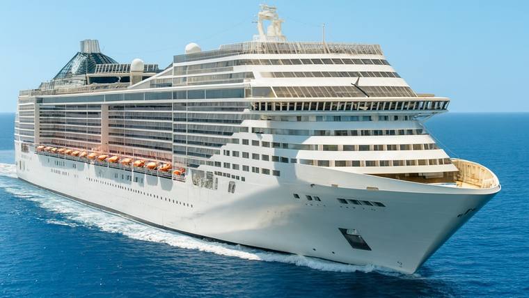 MSC Fantasia cruise ship at sea
