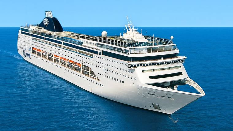 MSC Lirica cruise ship at sea