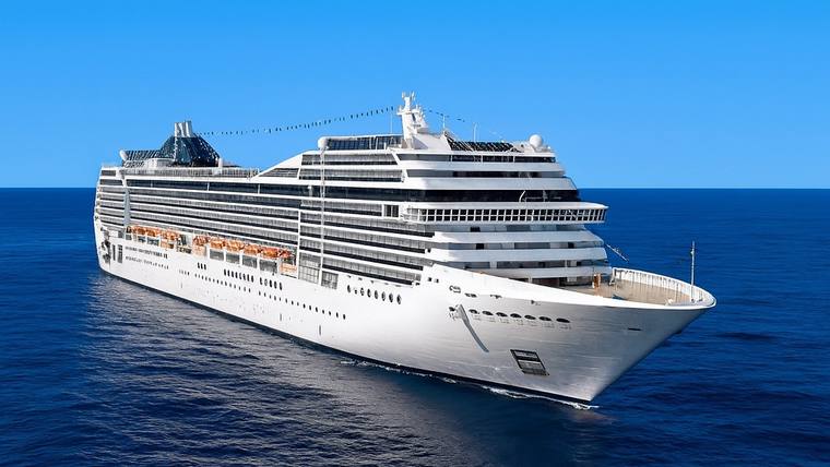 MSC Poesia cruise ship at sea