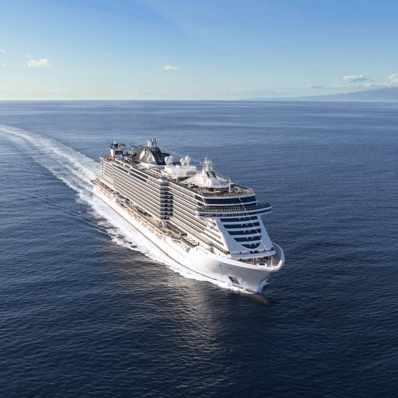 MSC Seaside Size Infographic