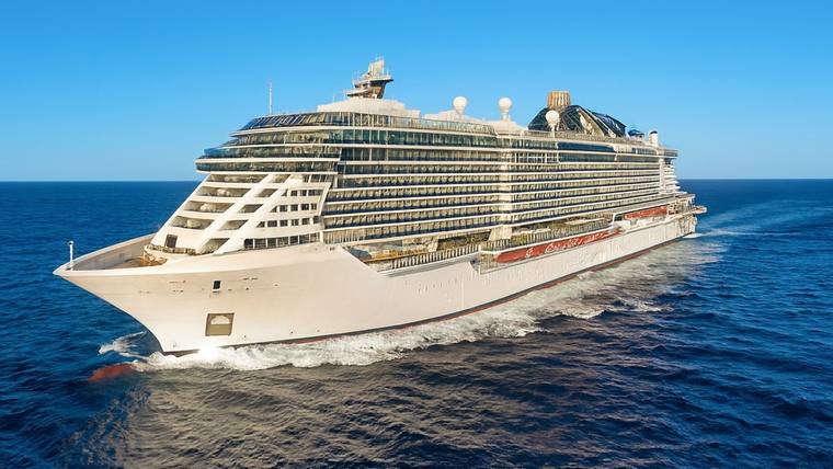 MSC Seaside cruise ship at sea