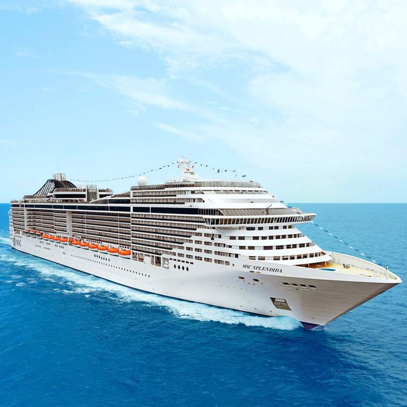 MSC Splendida Size Infographic