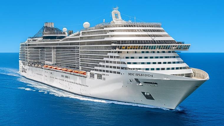 MSC Splendida cruise ship at sea