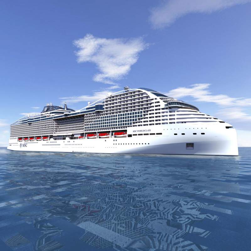 MSC World Europa Size Infographic