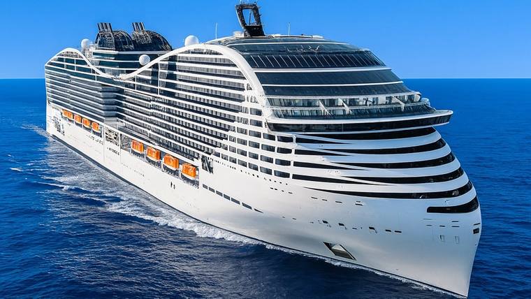 MSC World Europa cruise ship at sea