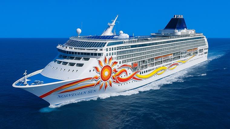 Norwegian Sun cruise ship at sea