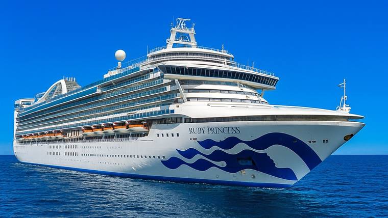 Ruby Princess cruise ship at sea
