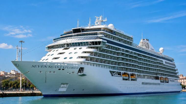 Seven Seas Explorer cruise ship at sea