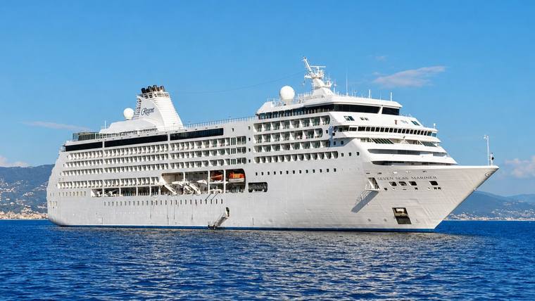 Seven Seas Mariner cruise ship at sea