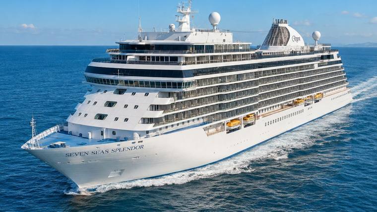 Seven Seas Splendor cruise ship at sea