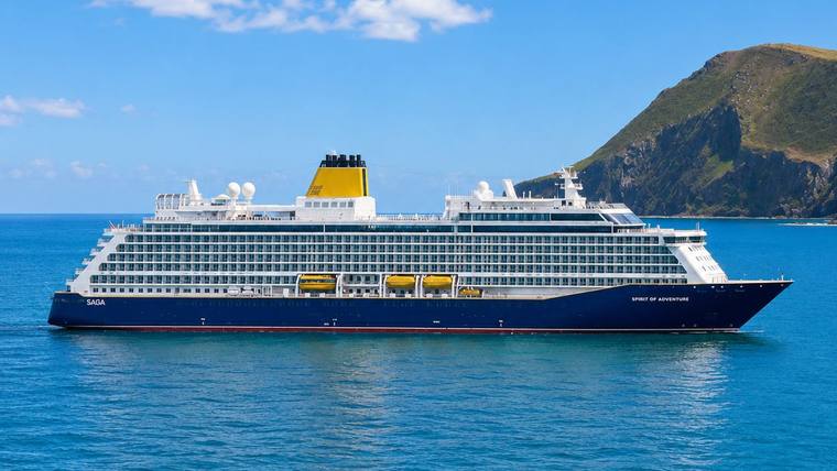 Spirit of Adventure cruise ship at sea
