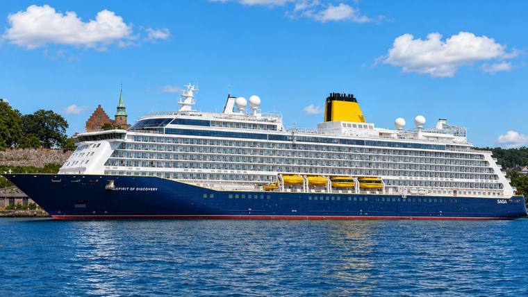 Spirit of Discovery cruise ship at sea