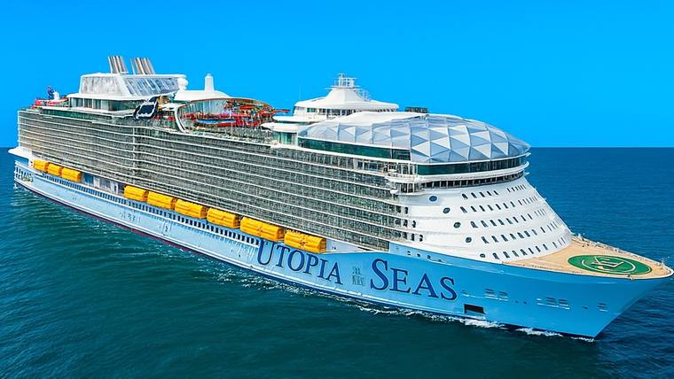 Utopia of the Seas cruise ship at sea