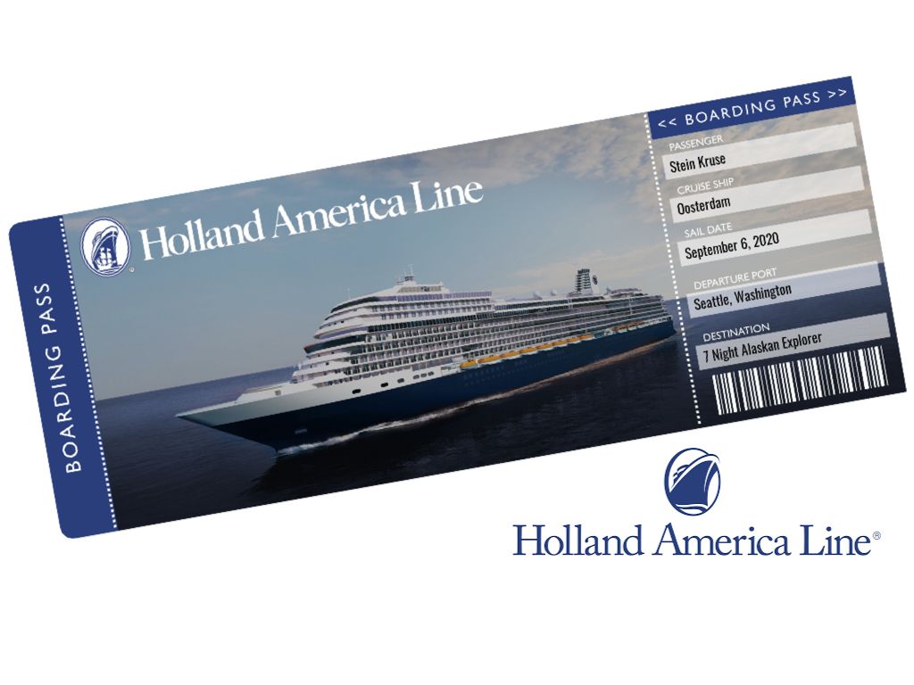 Holland America Line Ticket Sample