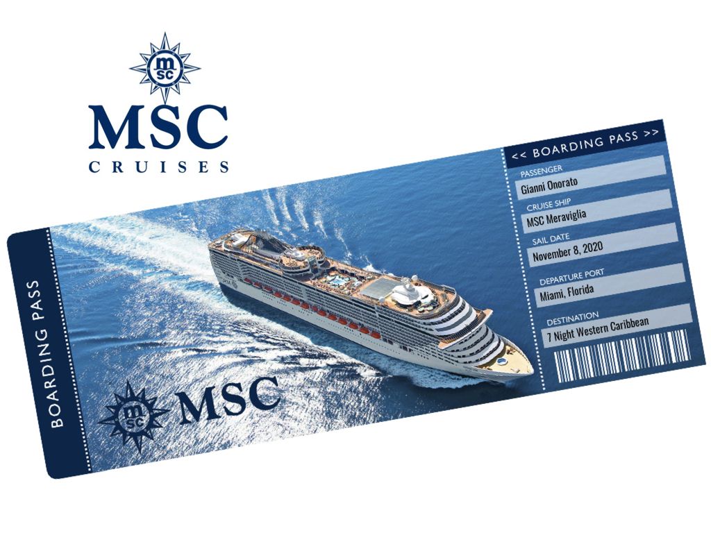 MSC Cruises Ticket Sample