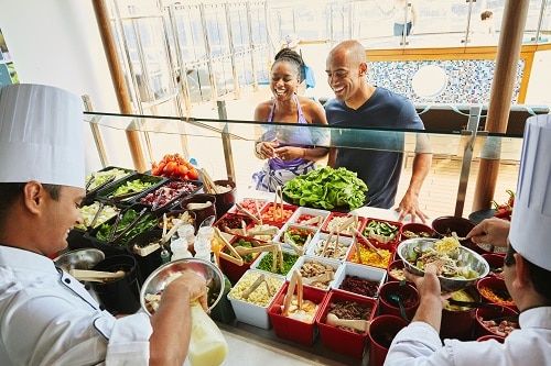 Salad Bar on the Carnival Miracle