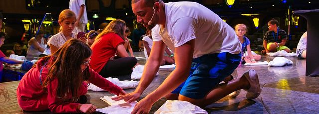Towel Animal Theater on the Carnival Pride