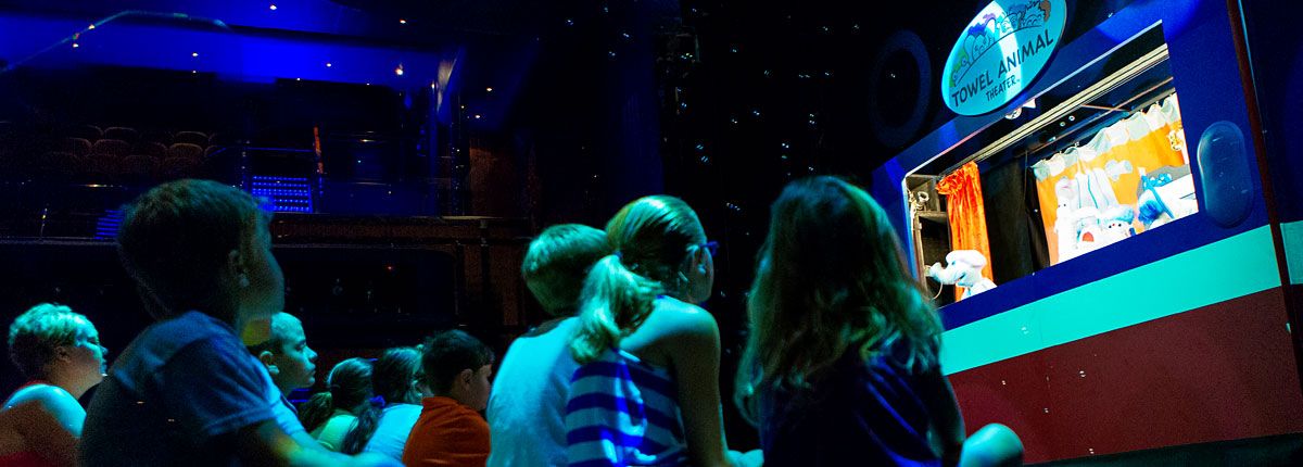 Towel Animal Theater on the Carnival Pride