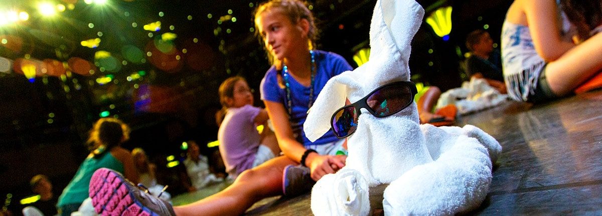 Towel Animal Theater on the Carnival Pride