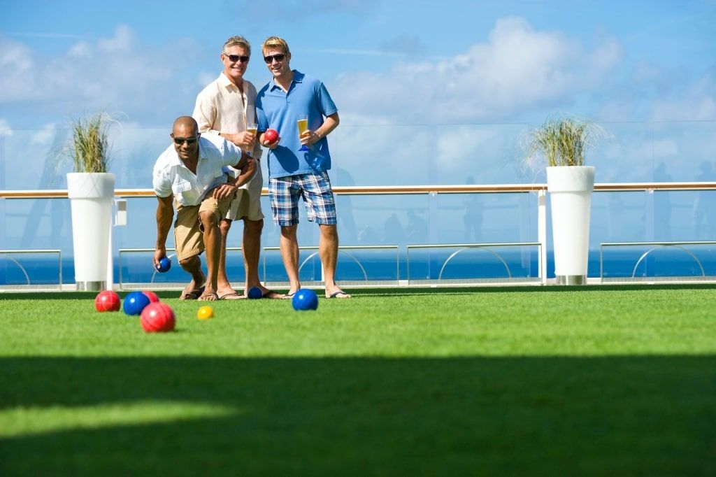 Bocce Lawn Bowling on the Celebrity Solstice