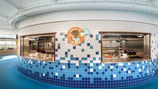 Duck in Diner on the Disney Magic