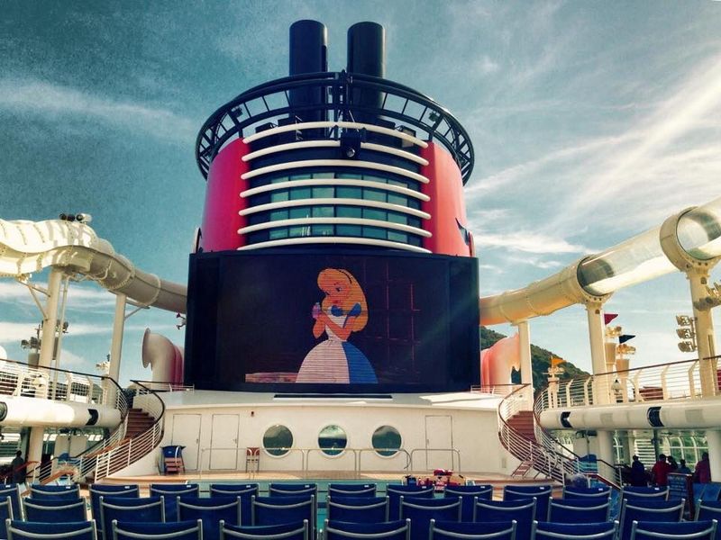 Funnel Vision Deck Stage on the Disney Wish