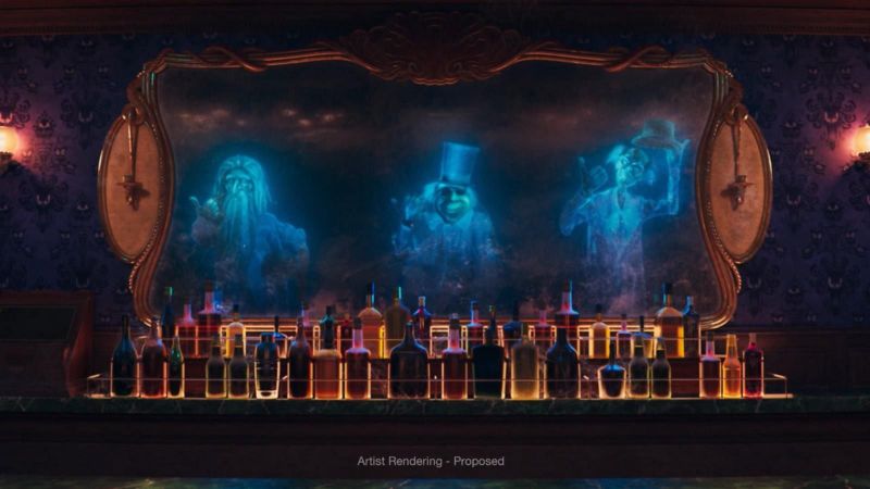 Haunted Mansion Parlor on the Disney Treasure