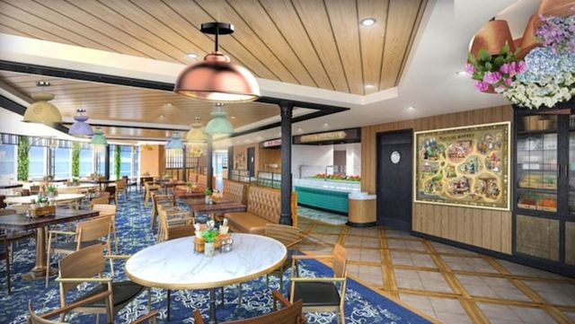 Marceline Market Cafe on the Disney Treasure