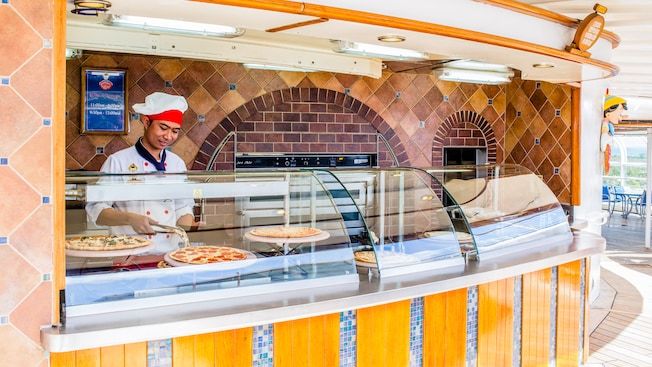 Pinocchio's Pizzeria on the Disney Wonder