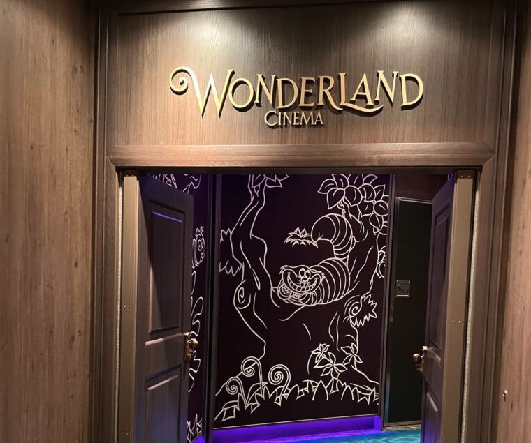 Wonderland Cinema on the Disney Wish