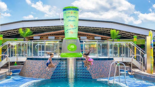 Caribbean Amphibian Play Pad And Slide on the Margaritaville Islander