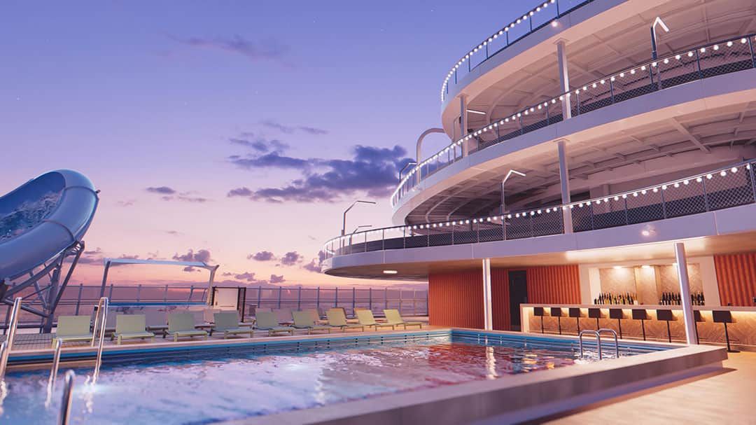 Aqua Park & Main Pool on the Norwegian Viva