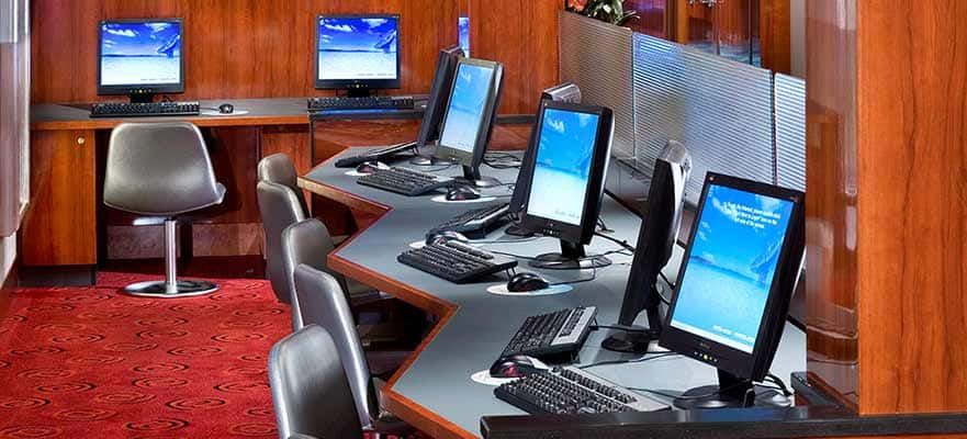Art Gallery and Internet Cafe on the Norwegian Pearl