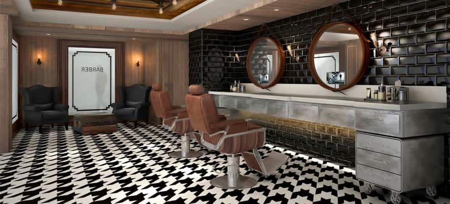 Barber Shop on the Norwegian Bliss