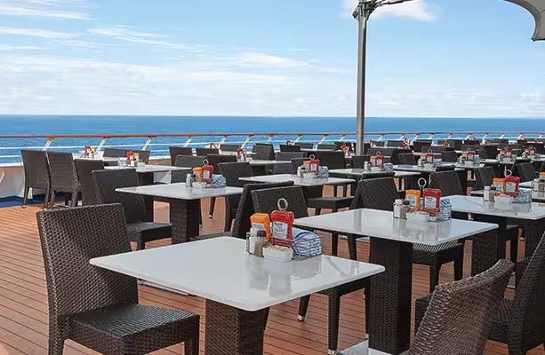 Open Air Garden Cafe on the Norwegian Escape
