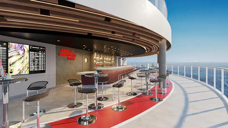 Prima Speedway Bar on the Norwegian Prima